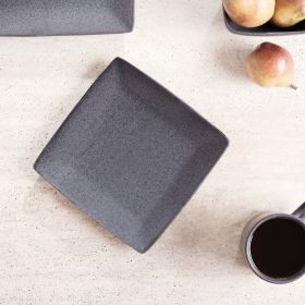 Better Homes & Gardens Dark Gray Square-Shaped Stoneware Salad Plate