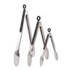 Stainless Steel Kitchen Tongs Set of 3, Locking Metal Food Tongs Non-Slip Grip